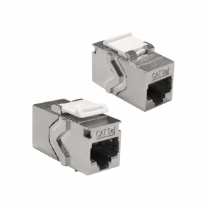 RJ-45 socket coupler, shielded, category 5E, Keystone form-factor